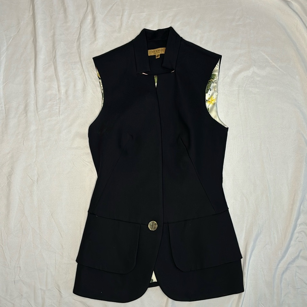 Ted baker peplum suit vest size: 0